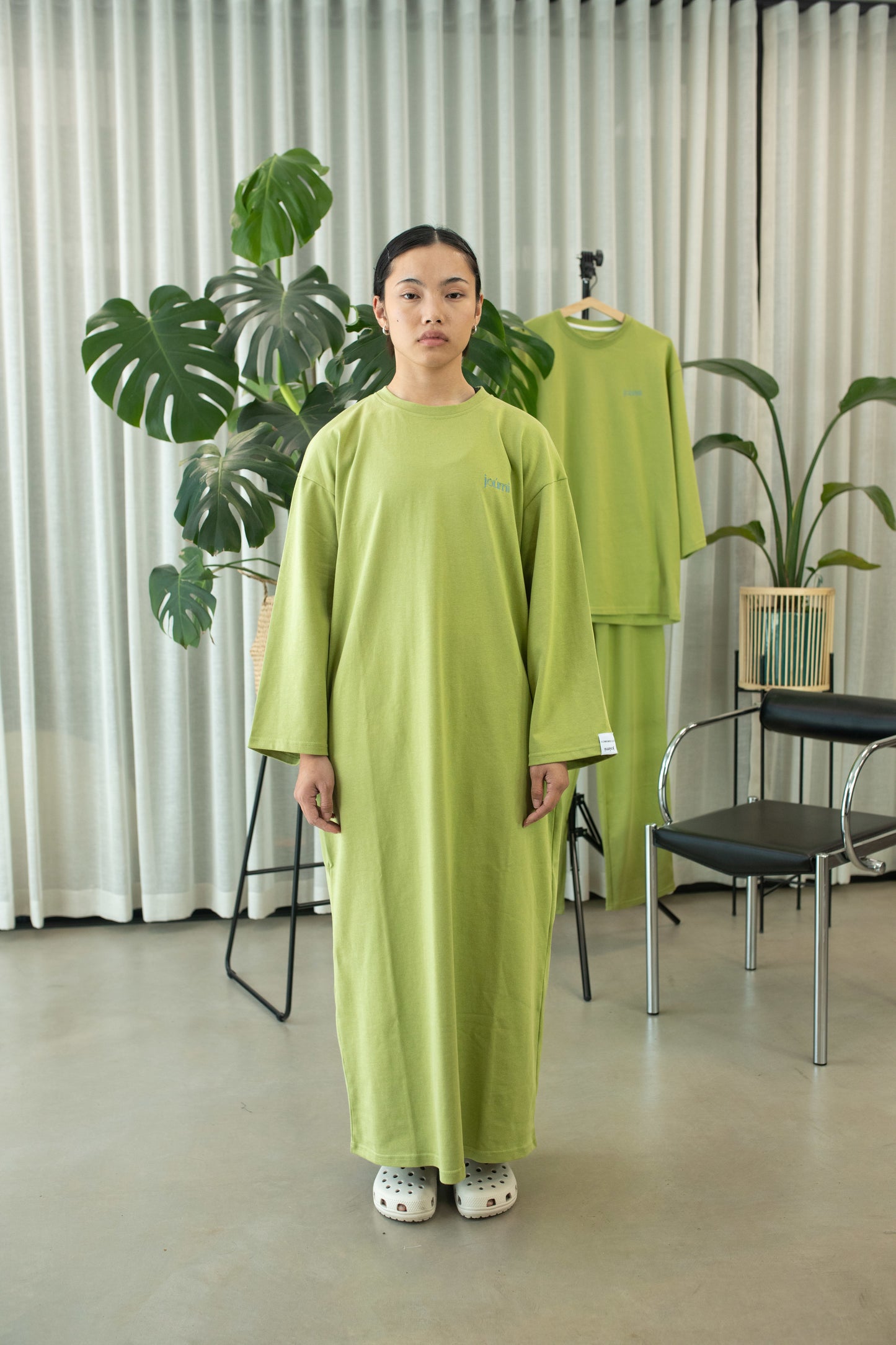 Relaxed Fit Maxi T-Shirt Dress - Meadow Green