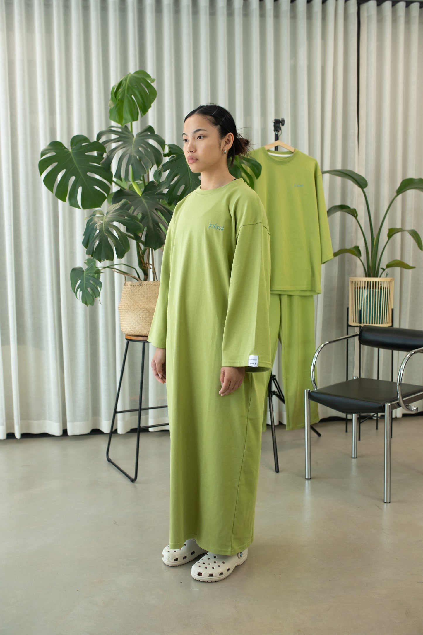 Relaxed Fit Maxi T-Shirt Dress - Meadow Green