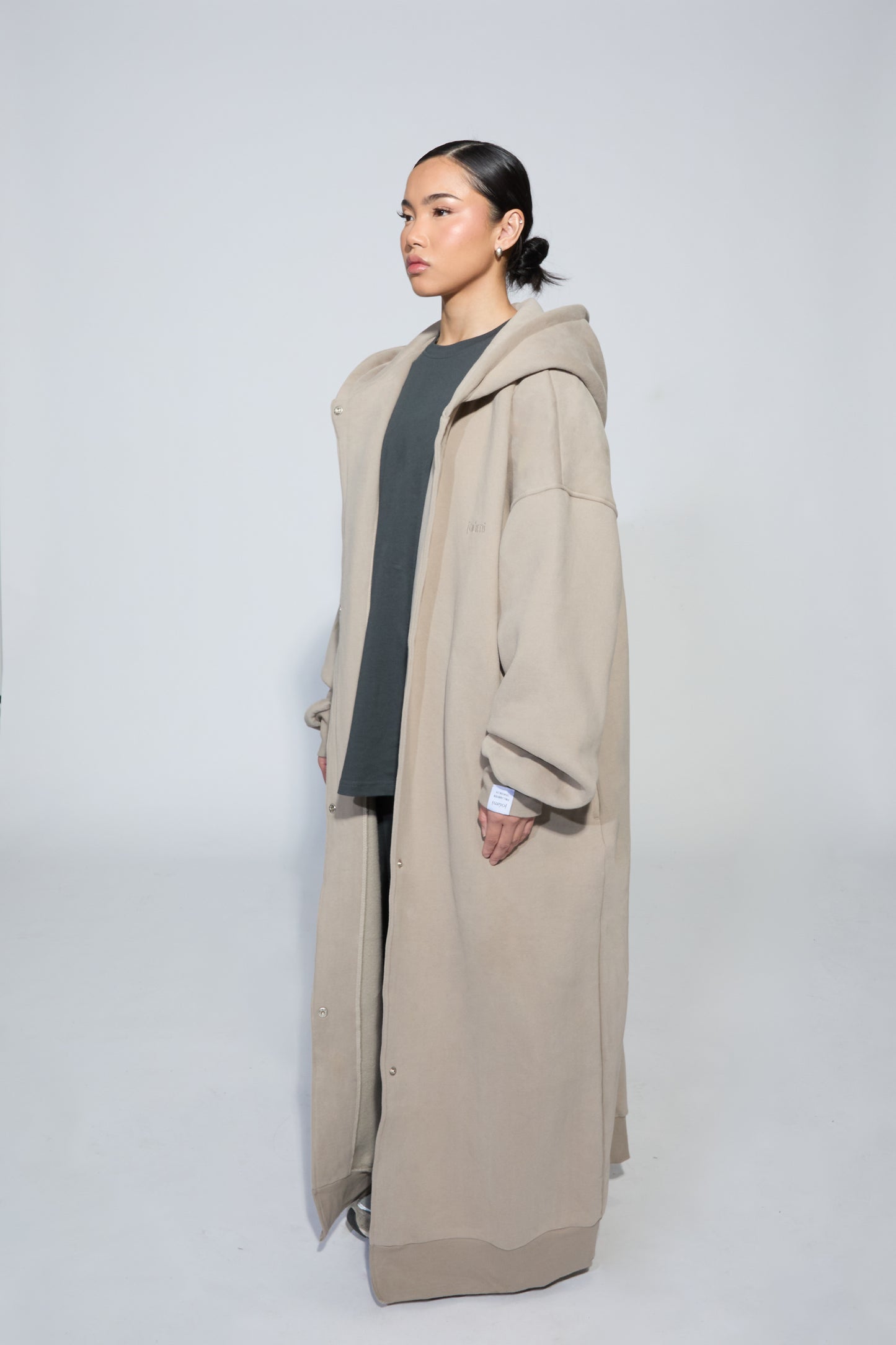 [Pre-Order] Maxi Hooded Coat - Greige