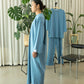 Relaxed Fit Maxi T-Shirt Dress - Azure Blue